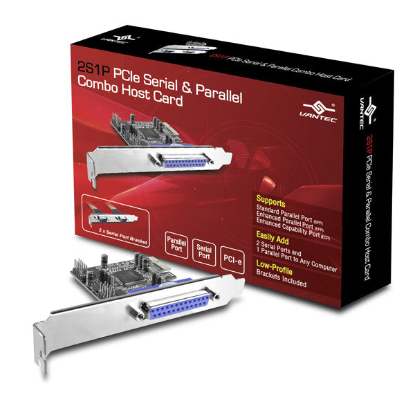 Vantec (UGT-PCE2S1P) 2S1P PCIe Serial & Parallel Combo Host Card